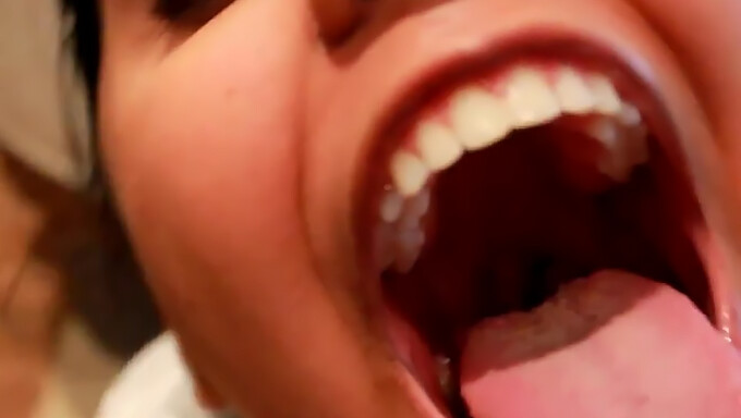 Mouth And Throat Of A Latina