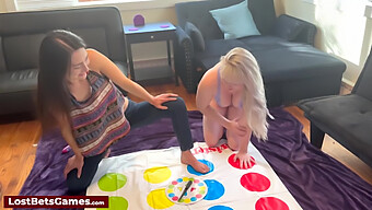 Lesbians Play Naked Twister, Get Kinky And Show Off Their Assets