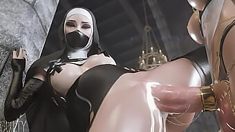 Hentai Cartoon: Nun'S Big Ass And Cock