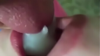 Redhead'S Mouth Gets A Cumshot In This Hot Video