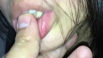 Step Sister Gets Milked And Swallowed In Bathroom