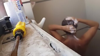 18-Year-Old Colombian Guy Caught On Spy Cam While Showering And Having Sensual Time.