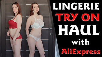 Aliexpress Lingerie Try-On With A Blonde Babe