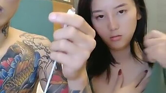 Asiatisk Hjemmelavet Webcam Video Med Et Par