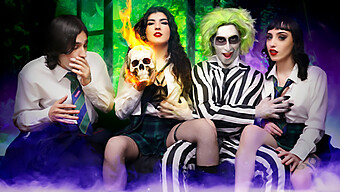 A Wild And Taboo Orgy With Young And Old Cash In A Beetlejuice Parody