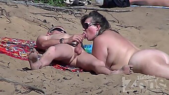 Amateur Nudist Blows A Big One On A Public Beach