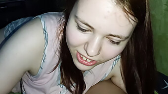 18+ Teen Gets Her Mouth Filled With Cock